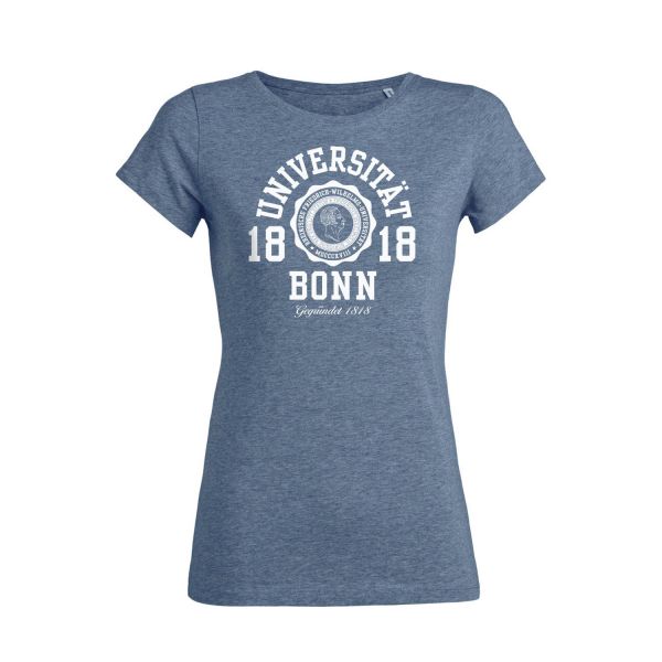 Damen Organic T-Shirt, heather blue, marshall