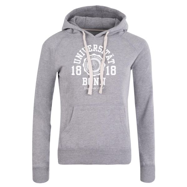 Damen Hooded Sweatshirt, heather grey, marshall