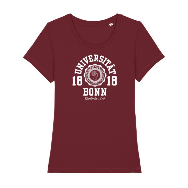Damen Organic T-Shirt, burgundy, marshall