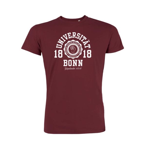 Herren Organic T-Shirt, burgundy, marshall