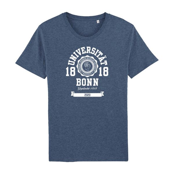 Herren Organic T-Shirt, dark heather blue, marshall 2020