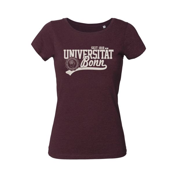 Damen Organic T-Shirt, heather grape, L.A