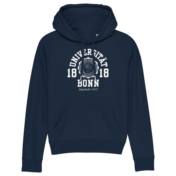Damen Organic Hooded Sweatshirt, navy, marshall