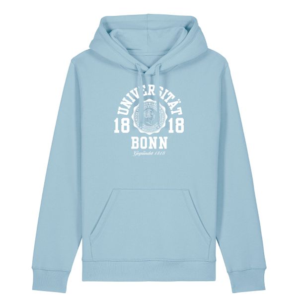 Unisex Organic Hooded Sweatshirt, sky blue, marshall