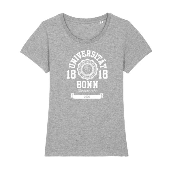 Damen Organic T-Shirt, heather grey, marshall 2020