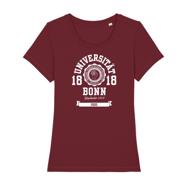 Damen Organic T-Shirt, burgundy, marshall 2020