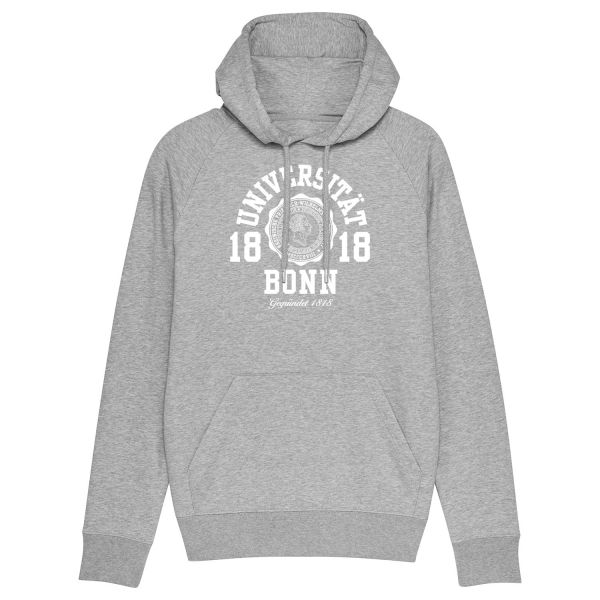 Herren Organic Hooded Sweatshirt, heather grey, marshall